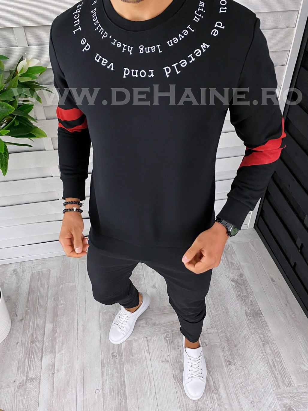 Bluza barbati neagra slim fit 2604 i8-3*